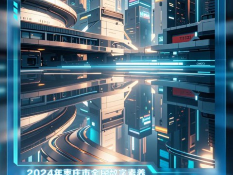 海报｜ 2024年枣庄市全民数字素养与技能提升月启动